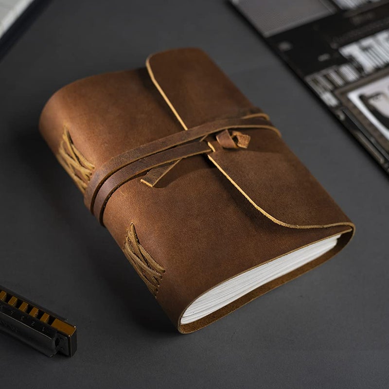 Wanderings Leather Bound Journal with White Paper , 7"x5", 240 Pages â€“ Handmade Genuine Leather Notebook with Blank Pages â€“ Travel Notebook Writing, Drawing, as Sketchbook, Gift for Writers, Women and Men - Image 5